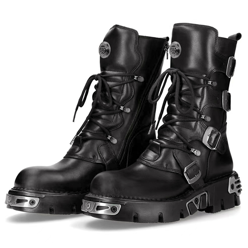 Men'S Shoes Timberland - Homens de luxo moda punk gótico
