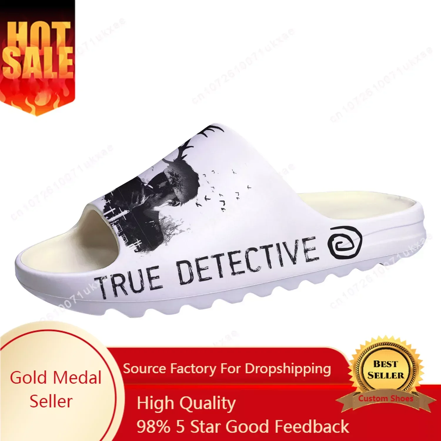 Men Shoes On - Chinelos de Sola Macia True Detective,