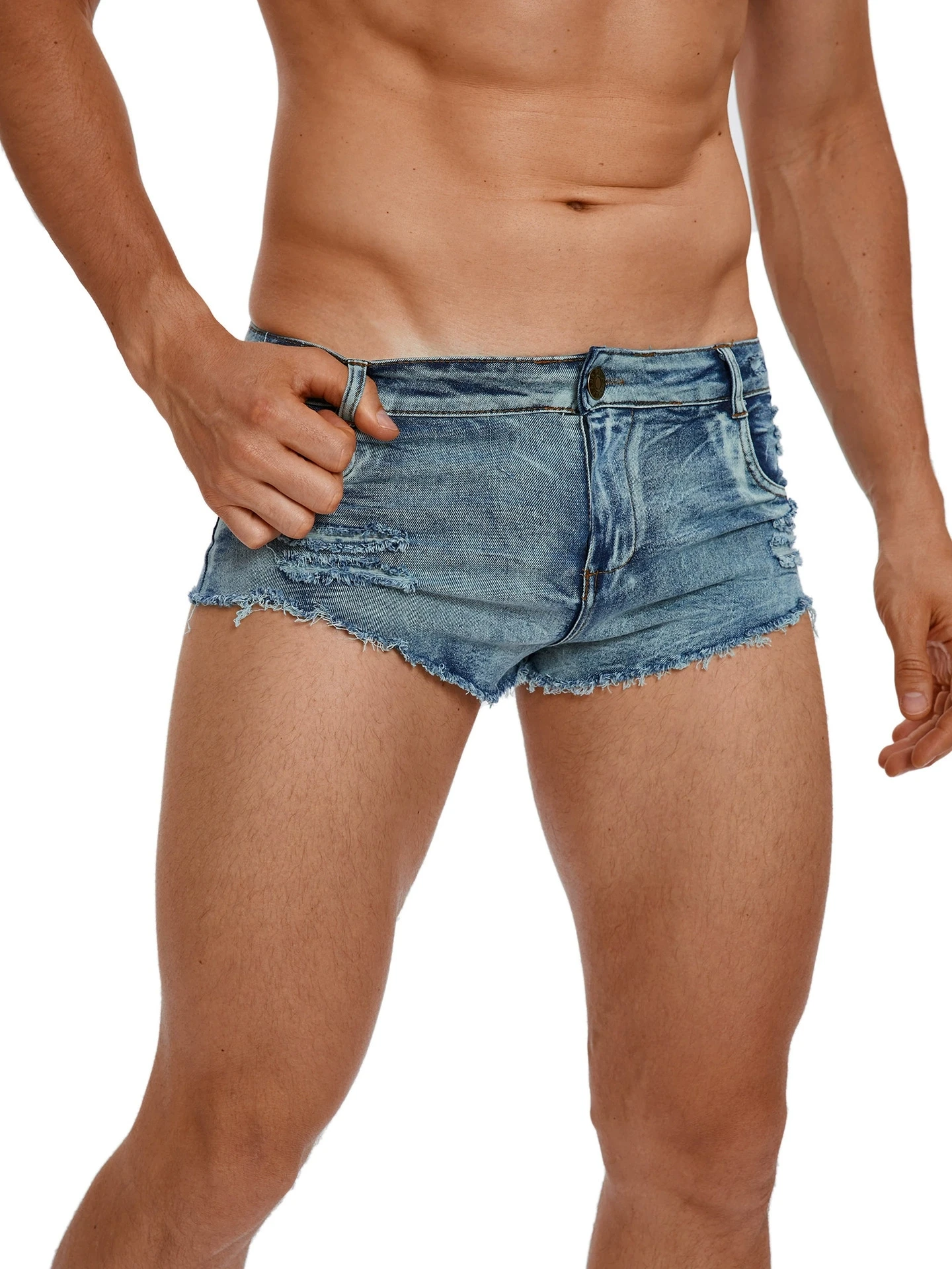 Men'S Shoes With Jeans - Shorts Jeans Masculinos de Cintura Baixa