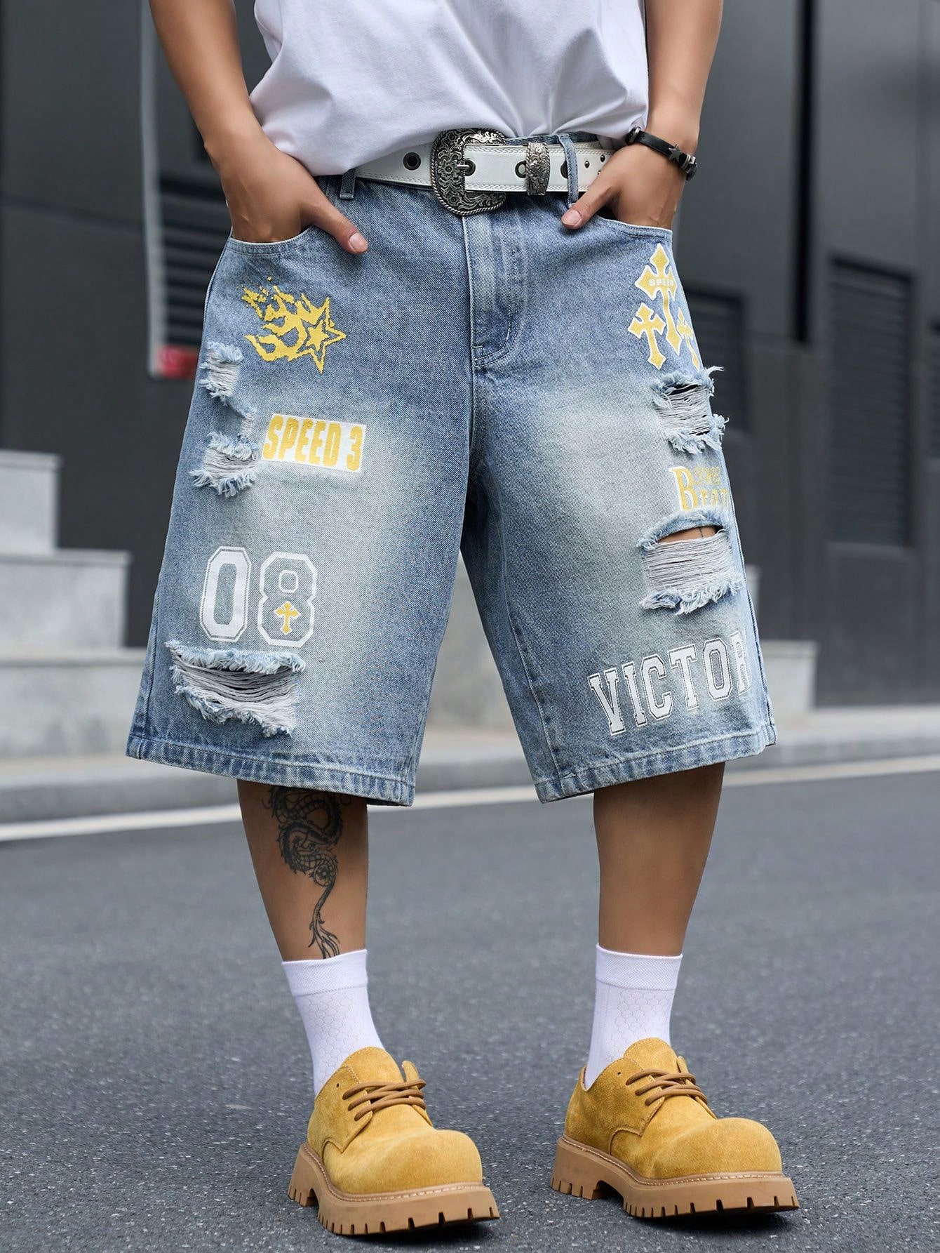 Men'S Shoes With Jeans - Bermuda Jeans Masculina Solta, Jeans Vintage