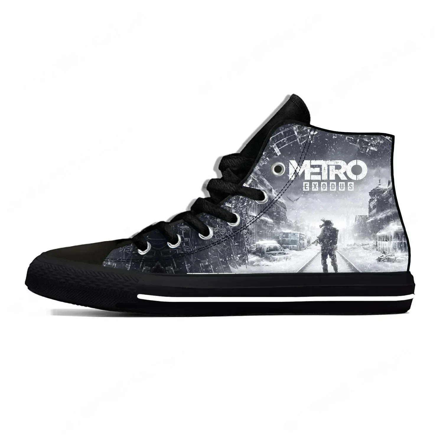Tênis de cano alto com estampa - Men Shoes Metro avaliação e preço