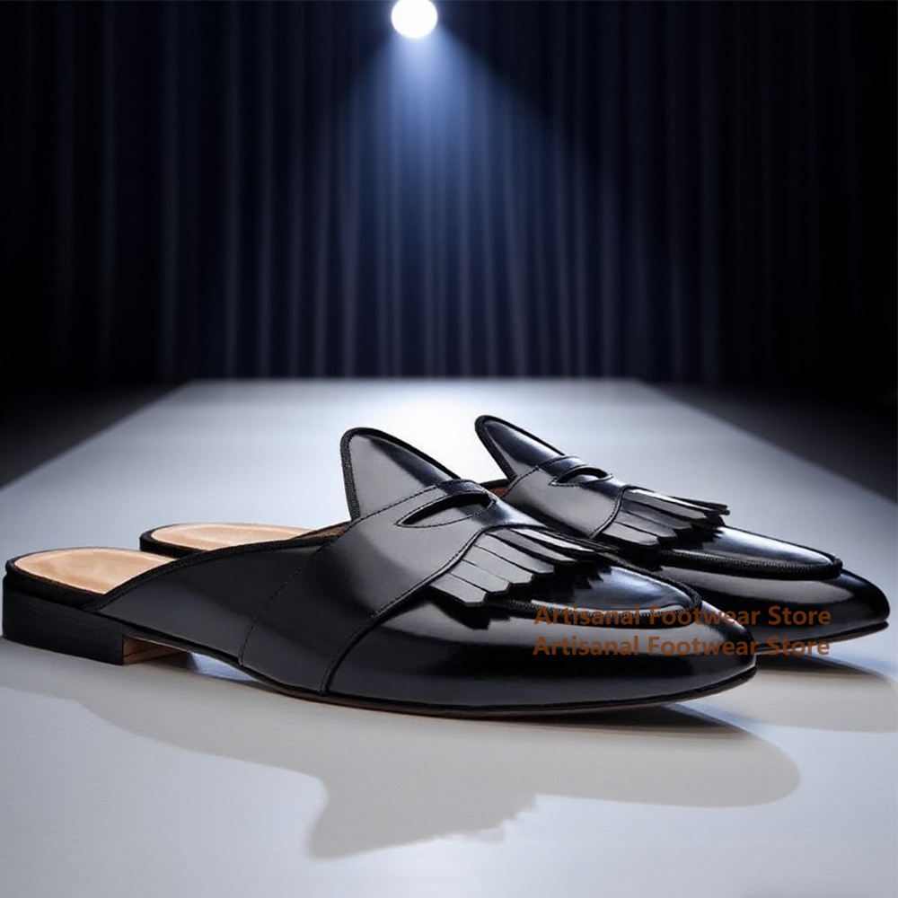 Chinelos planos bordados mules - Men Shoes On avaliação e preço
