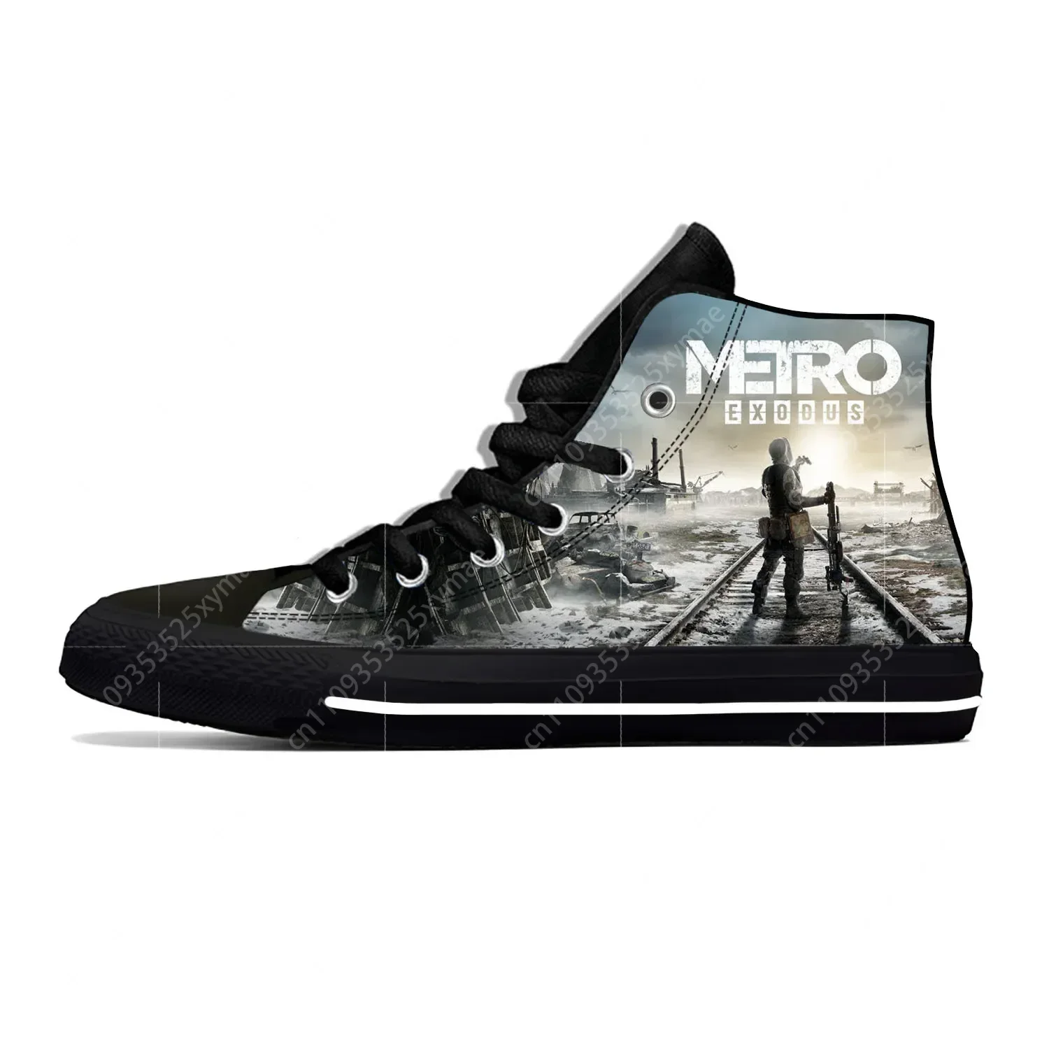 Tênis de cano alto com estampa - Men Shoes Metro avaliação e preço