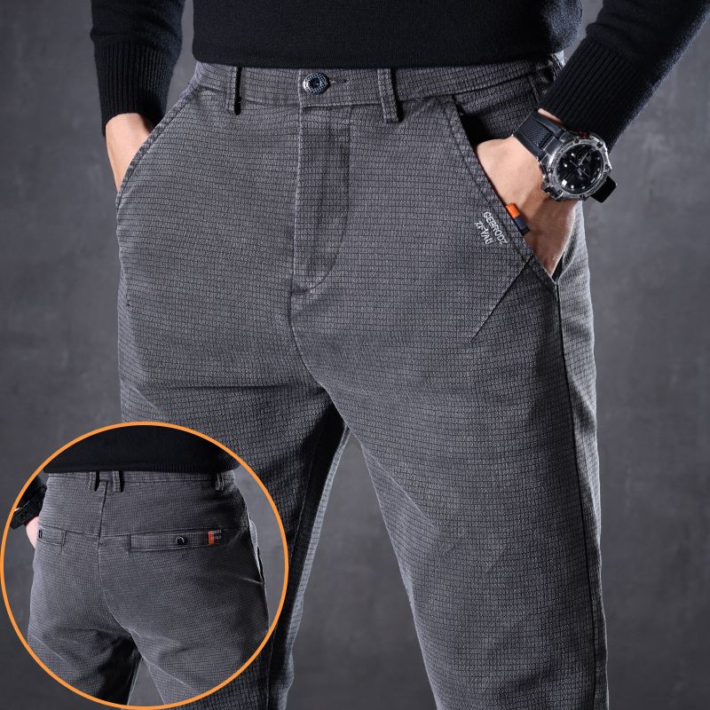 Calça jeans fina de luxo mascu - Men'S Shoes With Jeans avaliação e preço