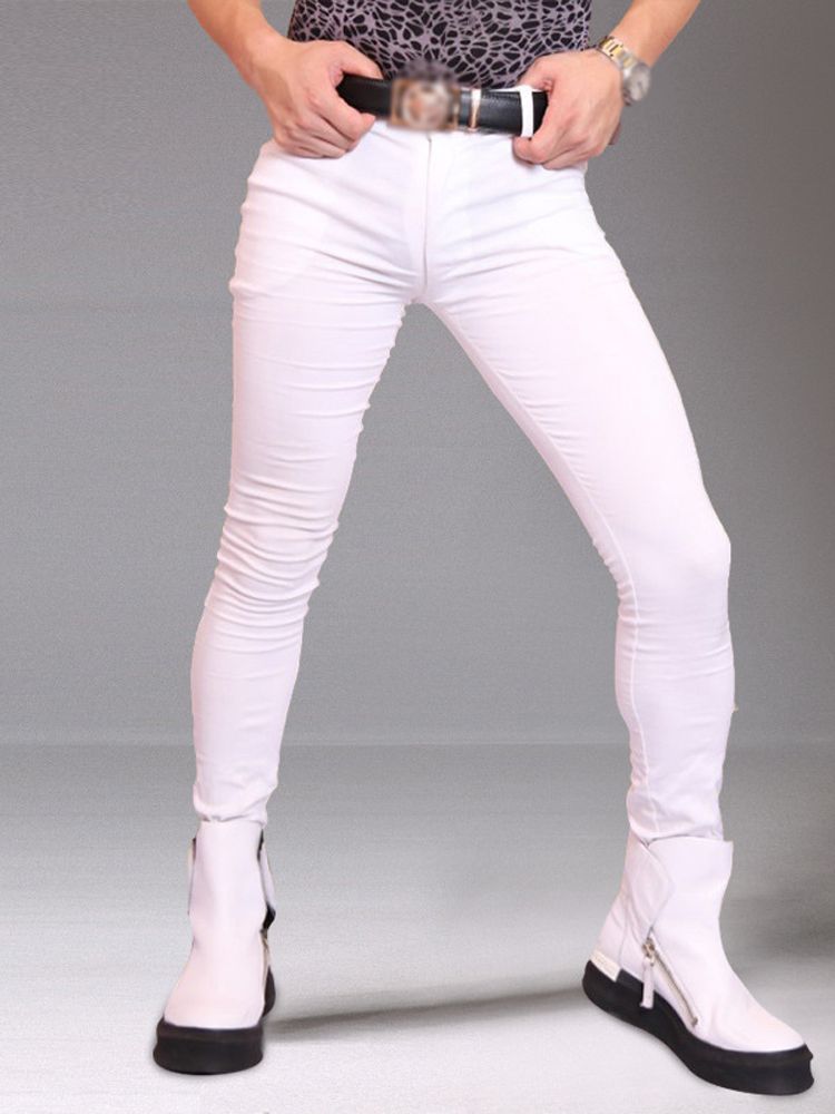 Calças jeans elásticas masculi - Men'S Shoes With Jeans avaliação e preço