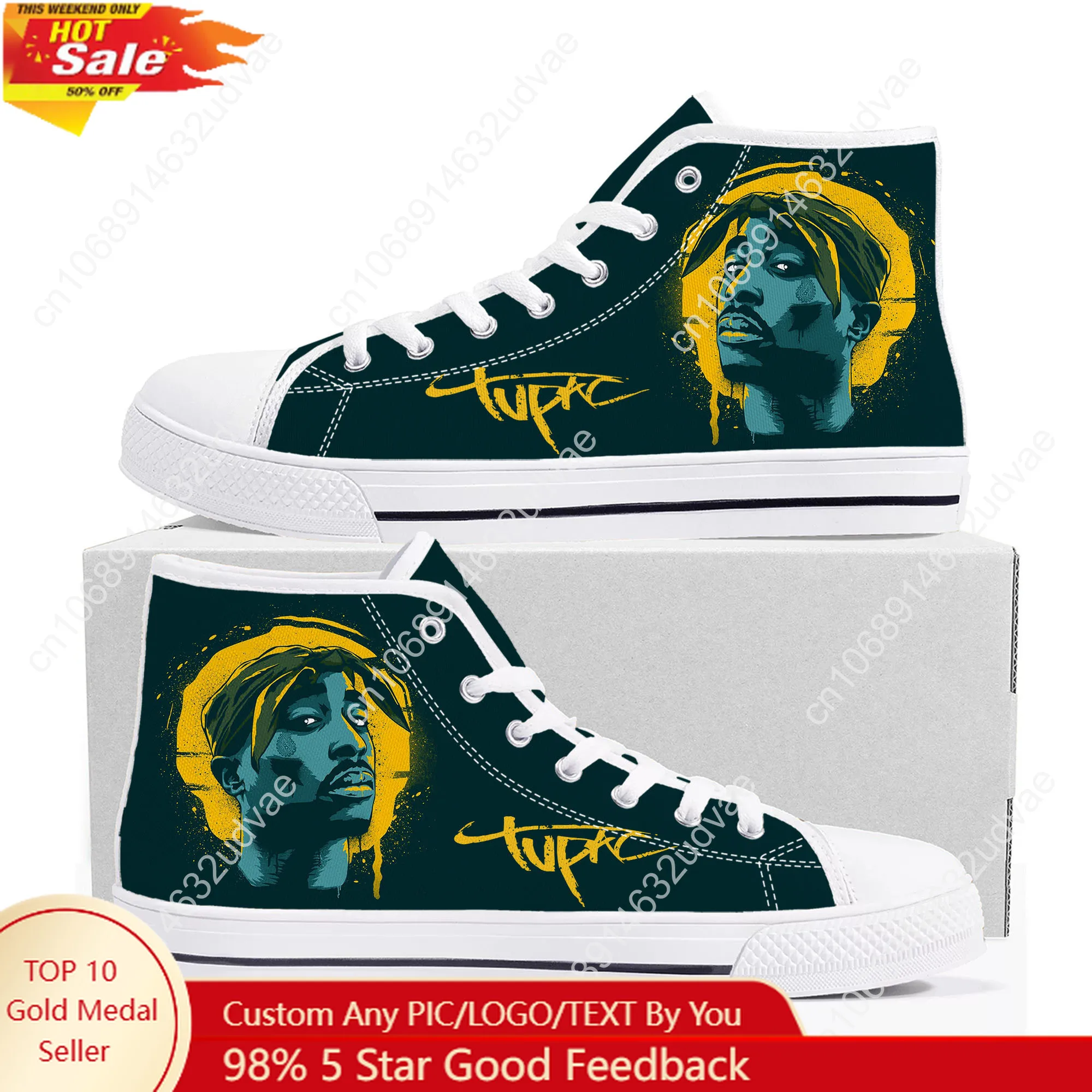 Tênis de Cano Alto 2Pac Tupac  - Men Shoes On avaliação e preço